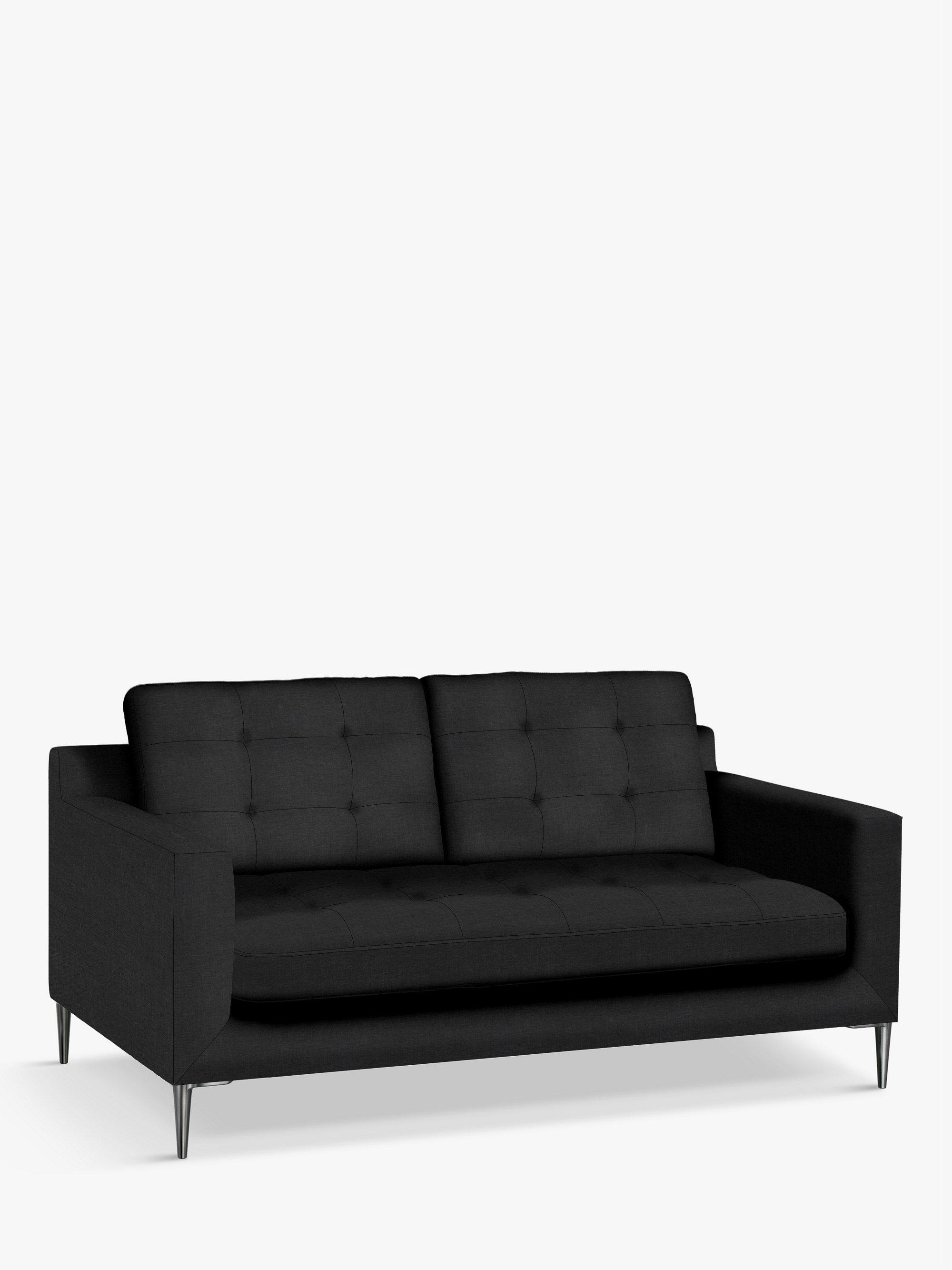 Draper II Range, John Lewis Easy Clean Chunky Chenille Plain Fabric, Charcoal, Price Band C