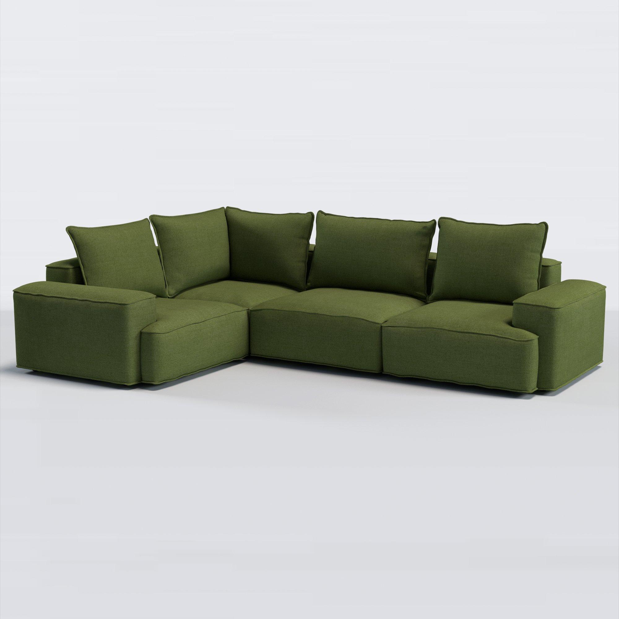 Border Range, John Lewis Relaxed Linen Plain Fabric, Olive Green, Price Band B