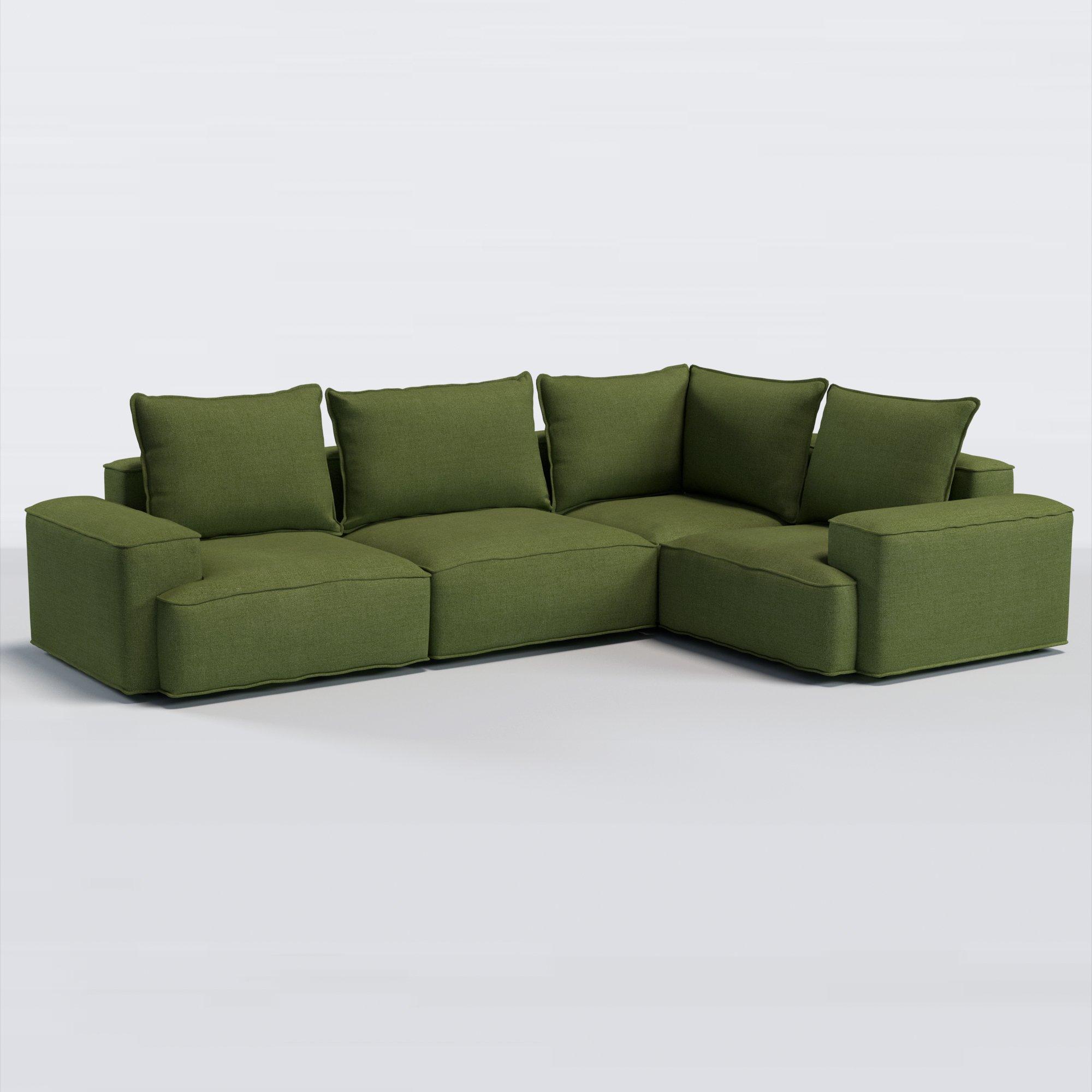 Border Range, John Lewis Relaxed Linen Plain Fabric, Olive Green, Price Band B