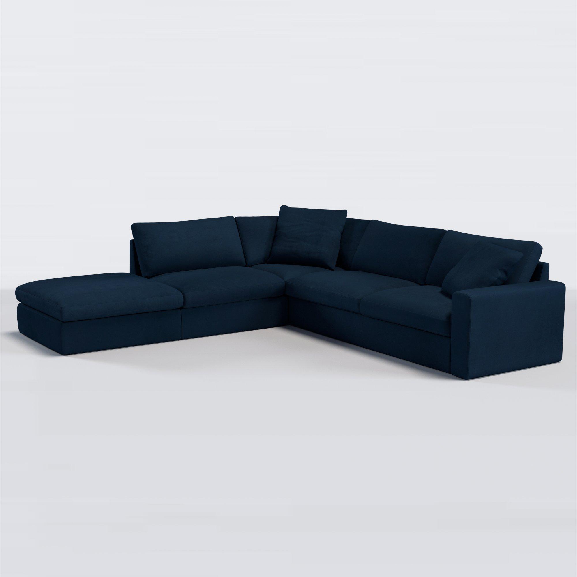 Mellow Range, John Lewis Easy Clean Plush Velvet Fabric, Navy, Price Band B