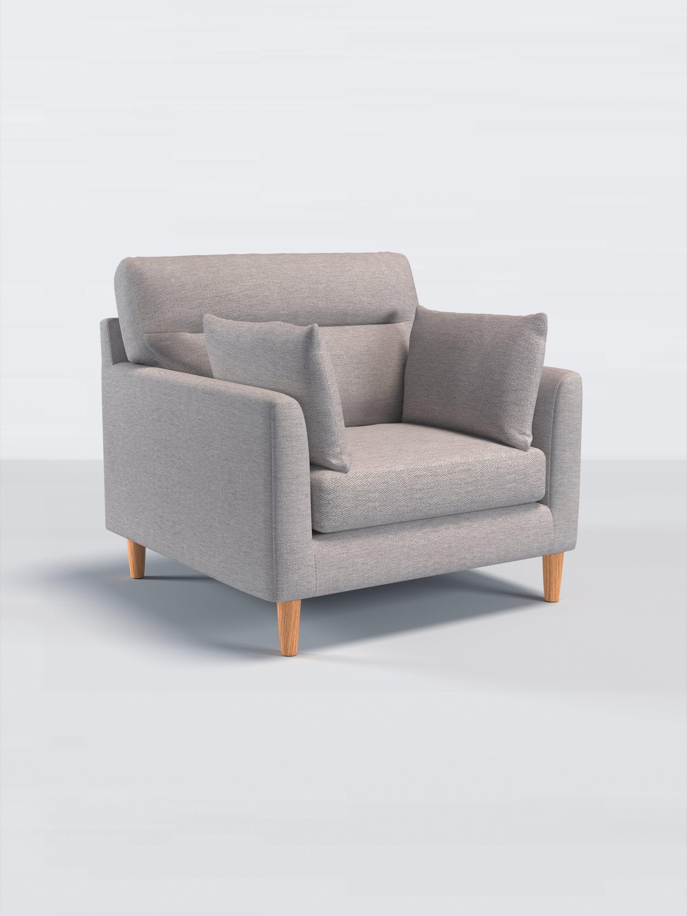 Munro Range, John Lewis Twisted Boucle Fabric, Silver Grey, Price Band D