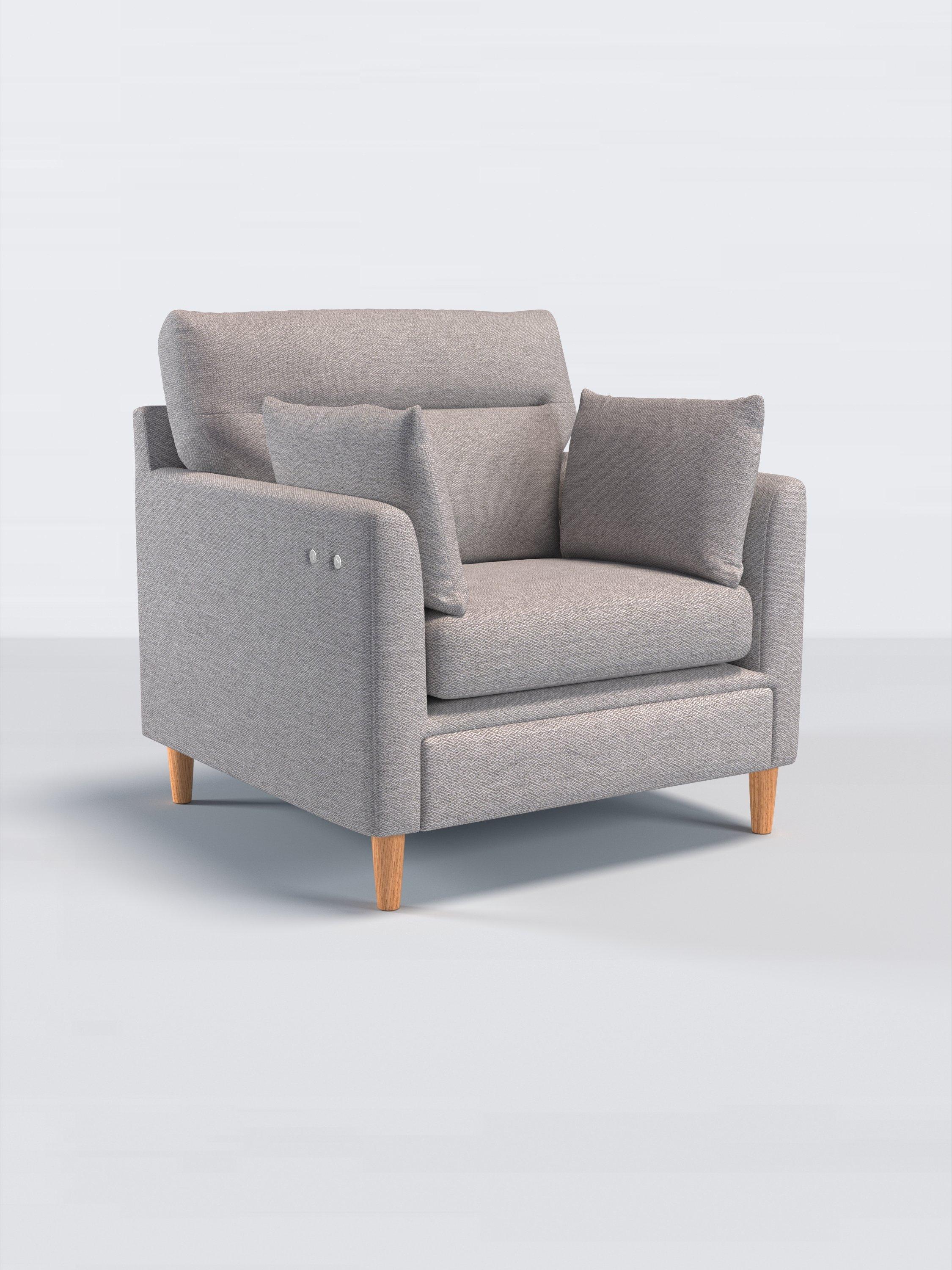 Munro Range, John Lewis Twisted Boucle Fabric, Silver Grey, Price Band D