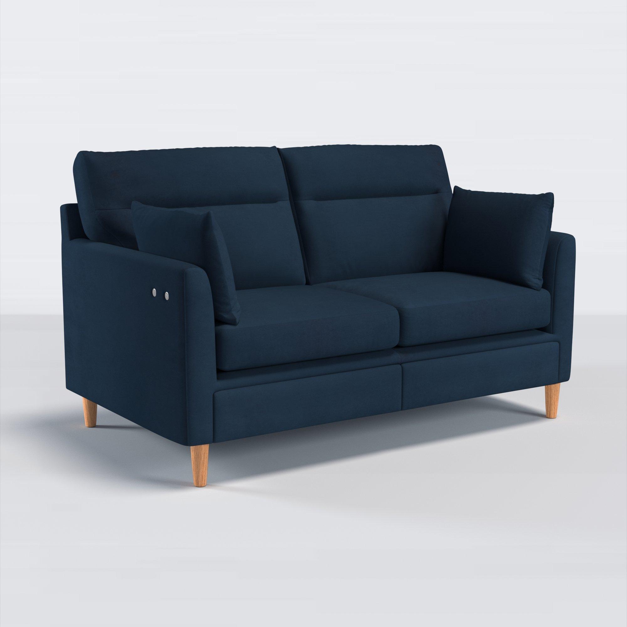Munro Range, John Lewis Easy Clean Plush Velvet Fabric, Navy, Price Band B
