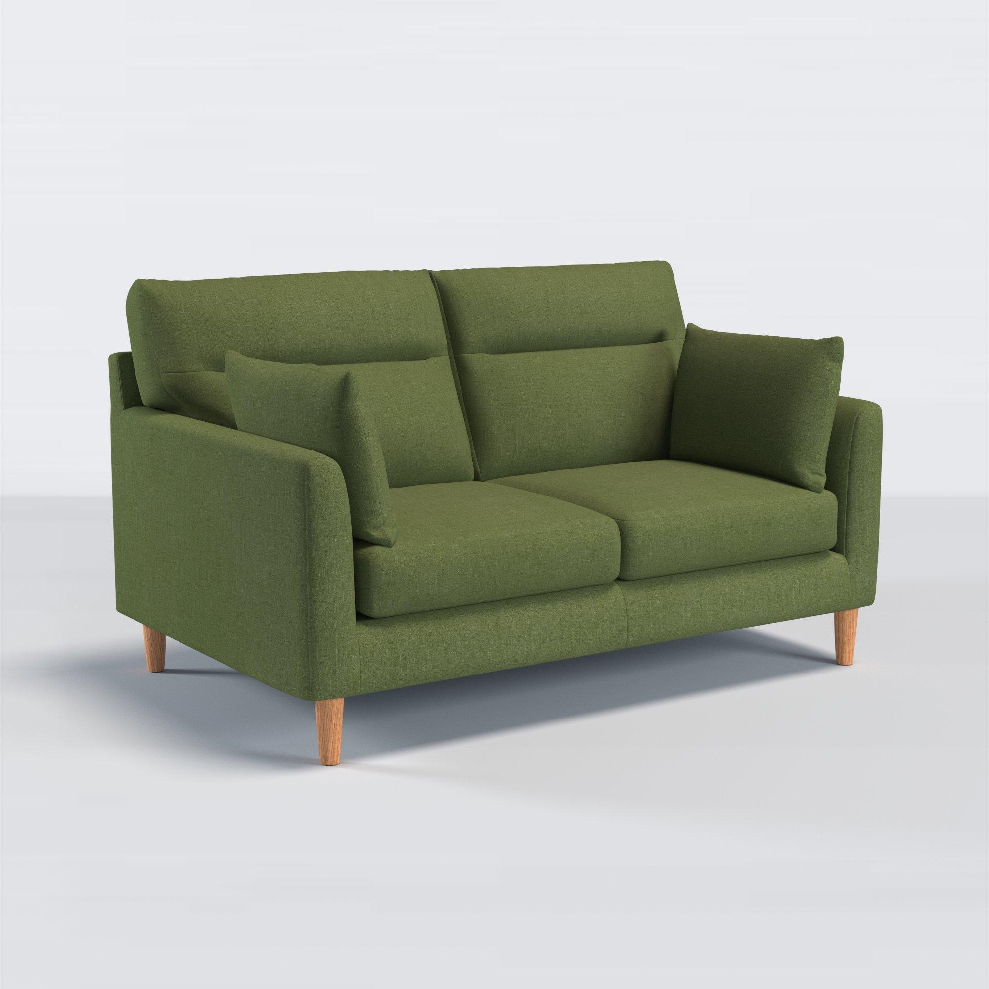 Munro Range, John Lewis Relaxed Linen Plain Fabric, Olive Green, Price Band B