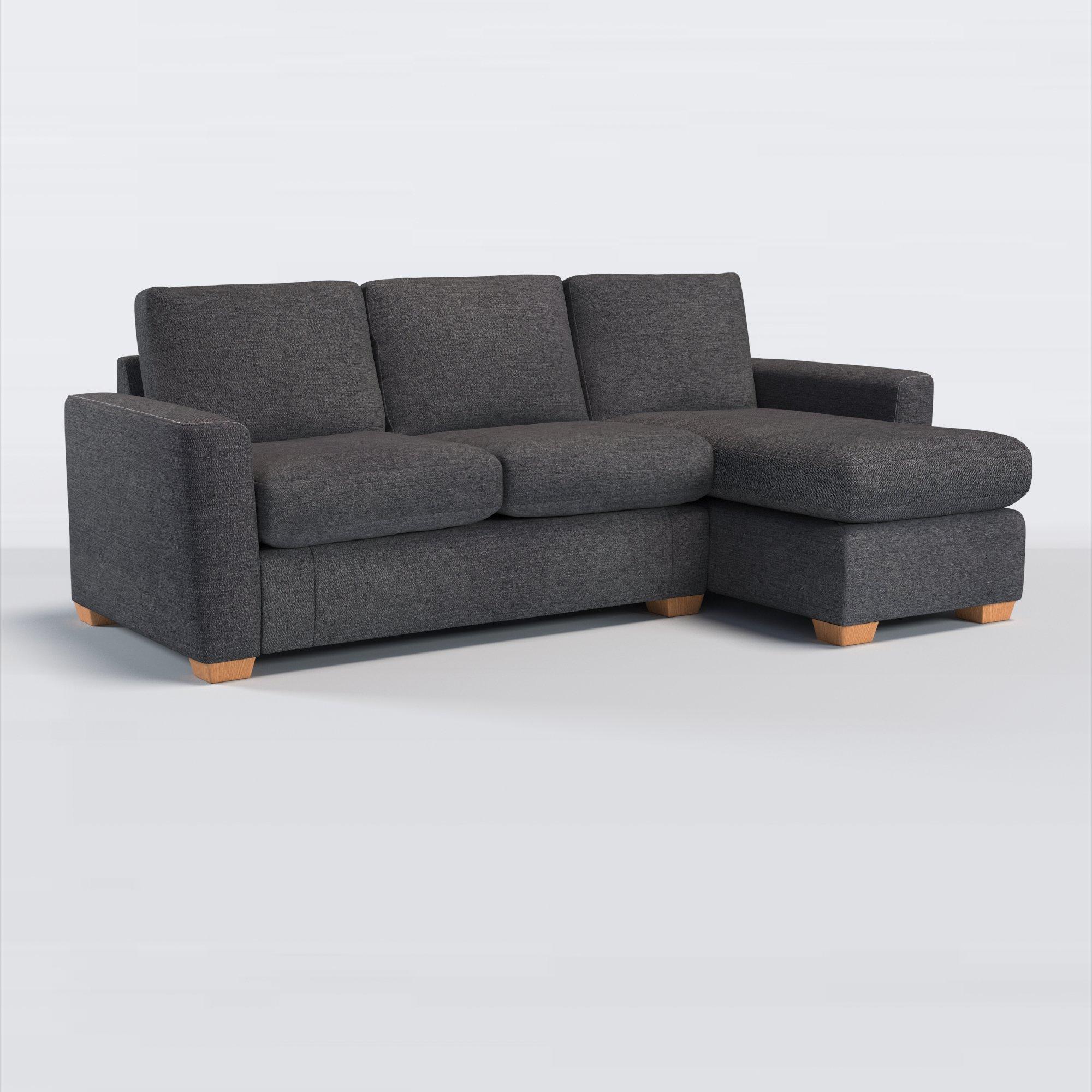 Oliver II Range, John Lewis Easy Clean Chunky Chenille Plain Fabric, Charcoal, Price Band C