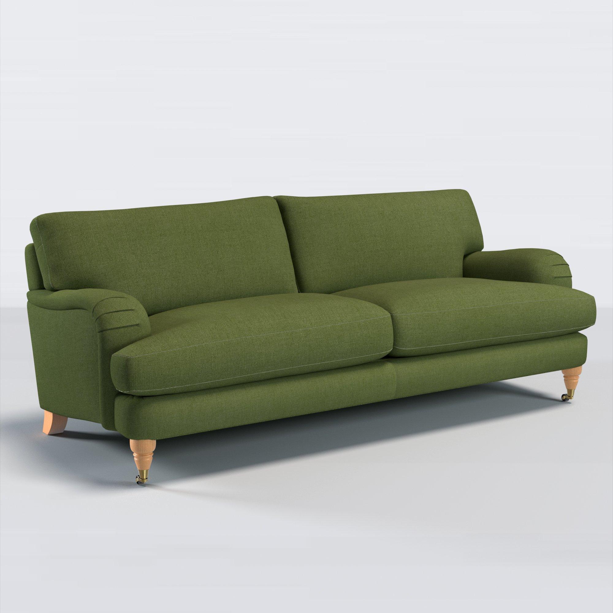 Otley Range, John Lewis Relaxed Linen Plain Fabric, Olive Green, Price Band B