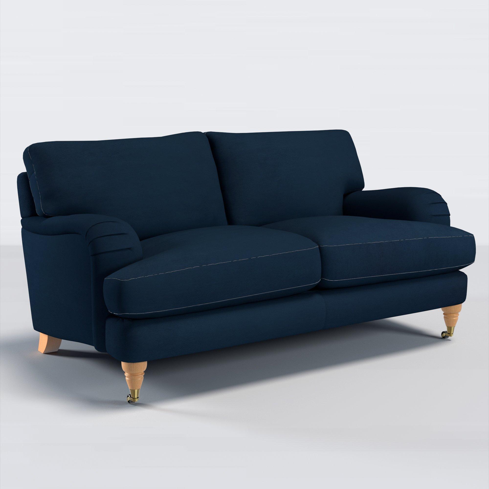 Otley Range, John Lewis Easy Clean Plush Velvet Fabric, Navy, Price Band B