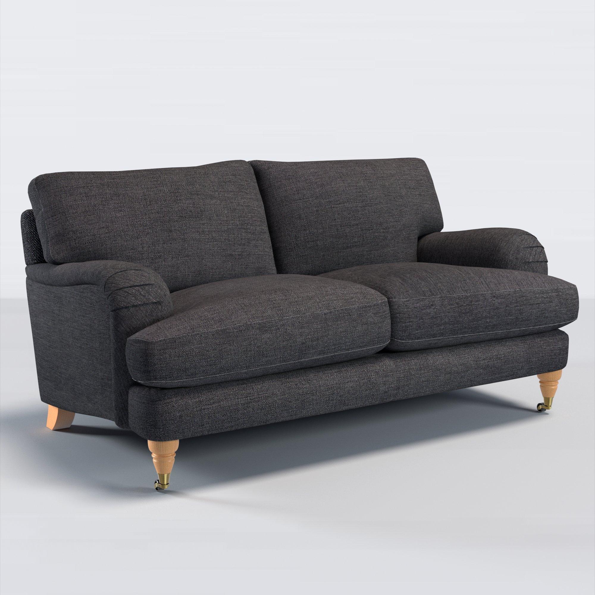 Otley Range, John Lewis Easy Clean Chunky Chenille Plain Fabric, Charcoal, Price Band C