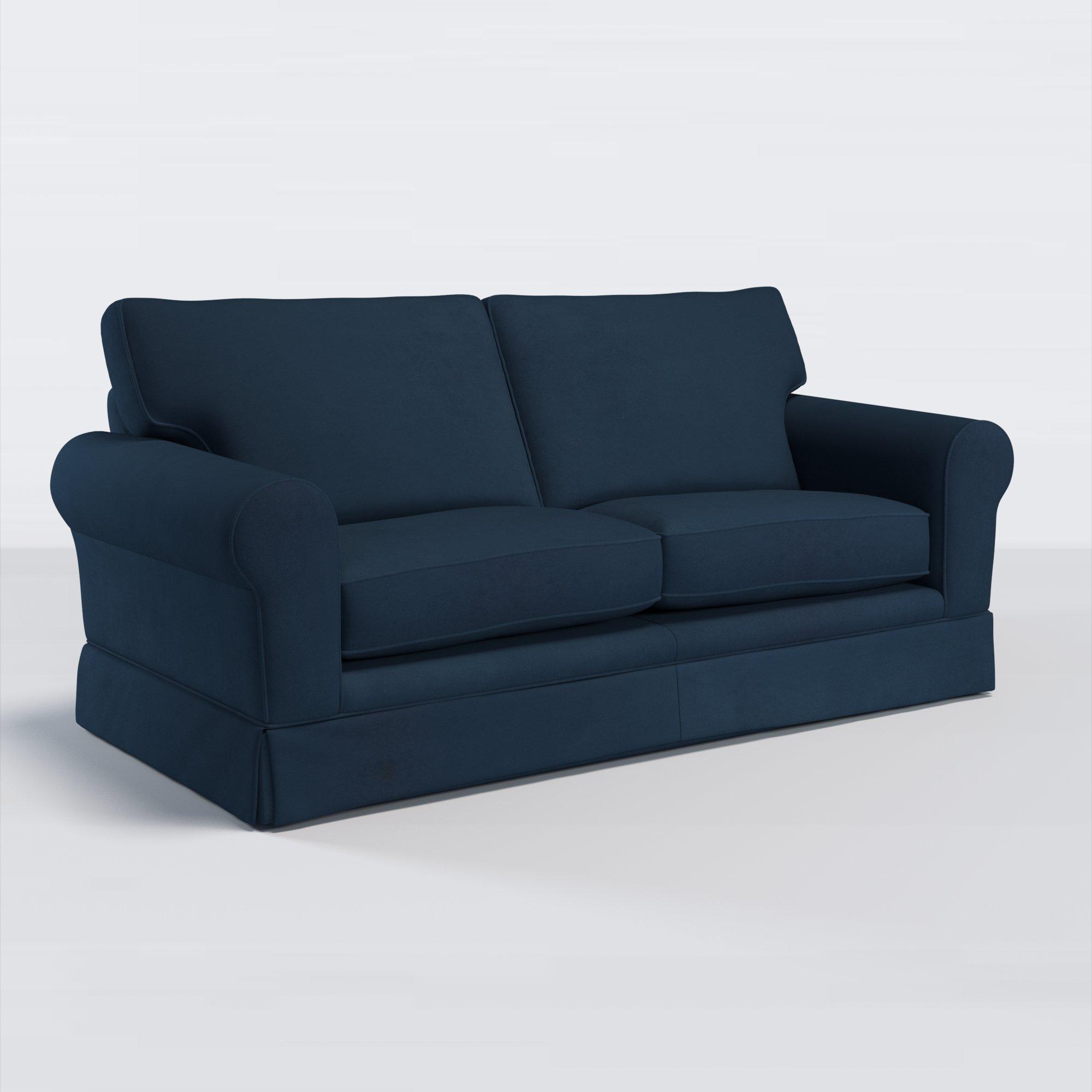 Padstow II Range, John Lewis Easy Clean Plush Velvet Fabric, Navy, Price Band B