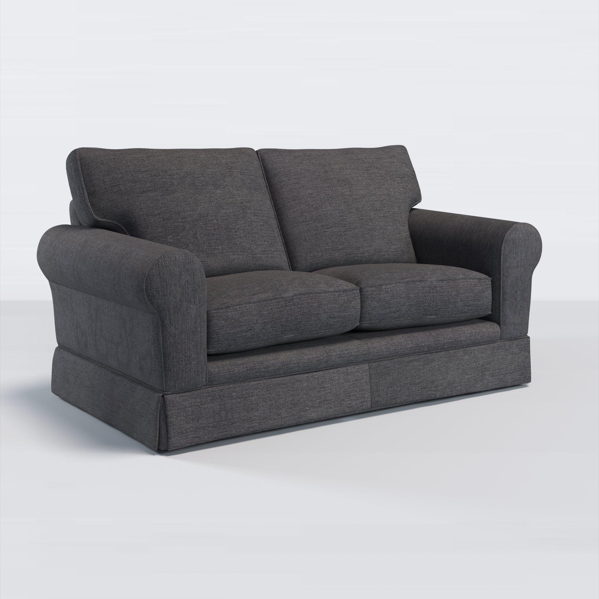 Padstow II Range, John Lewis Easy Clean Chunky Chenille Plain Fabric, Charcoal, Price Band C