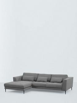 John Lewis Siesta LHF Chaise End Sofa Bed, Metal Leg, 