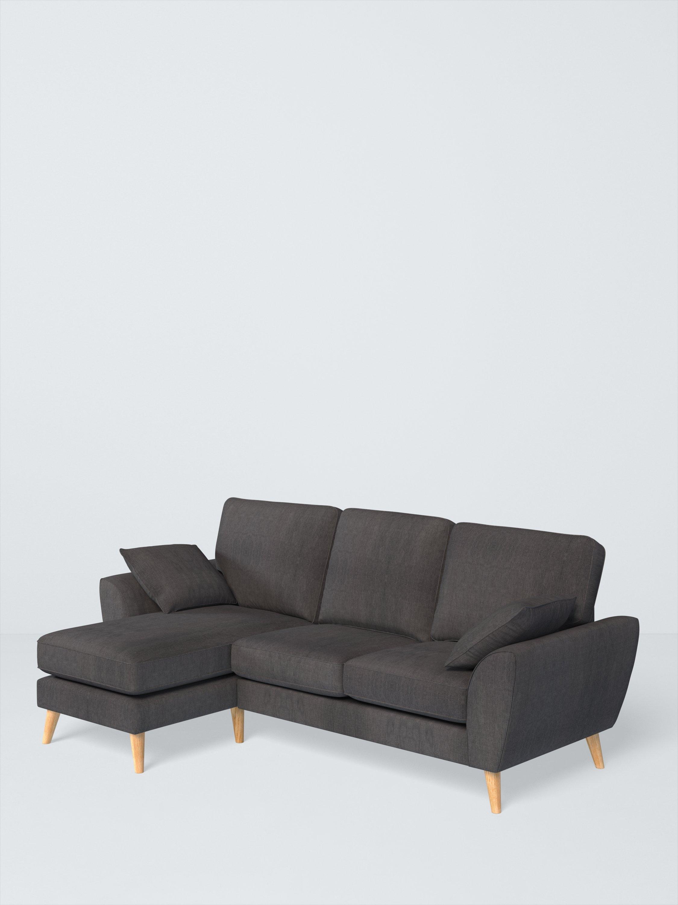 Ambleside Range, John Lewis Easy Clean Chunky Chenille Plain Fabric, Charcoal, Price Band C
