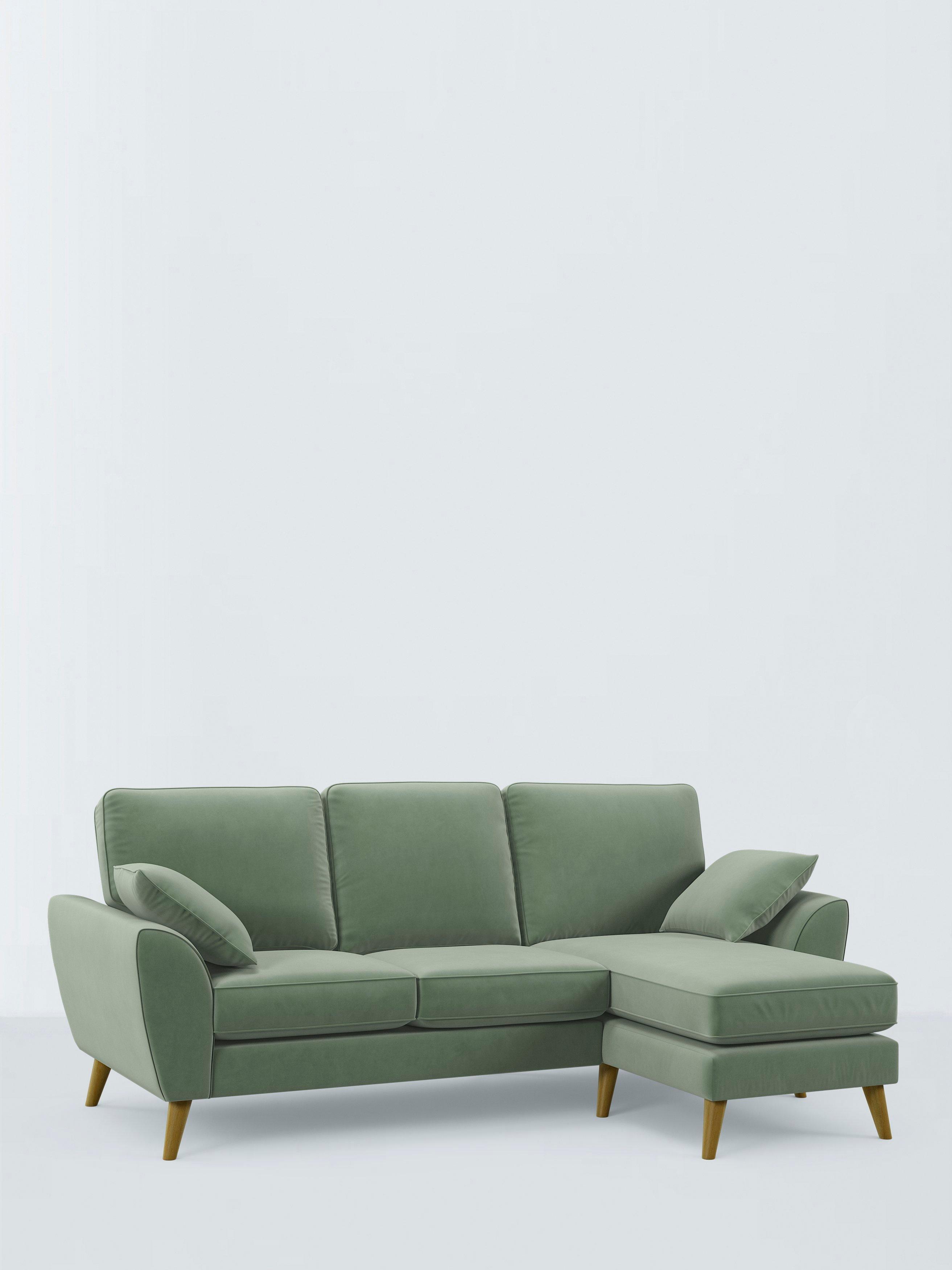Ambleside Range, John Lewis Aquaclean Velvet Plain Fabric, Sage Green, Price Band D