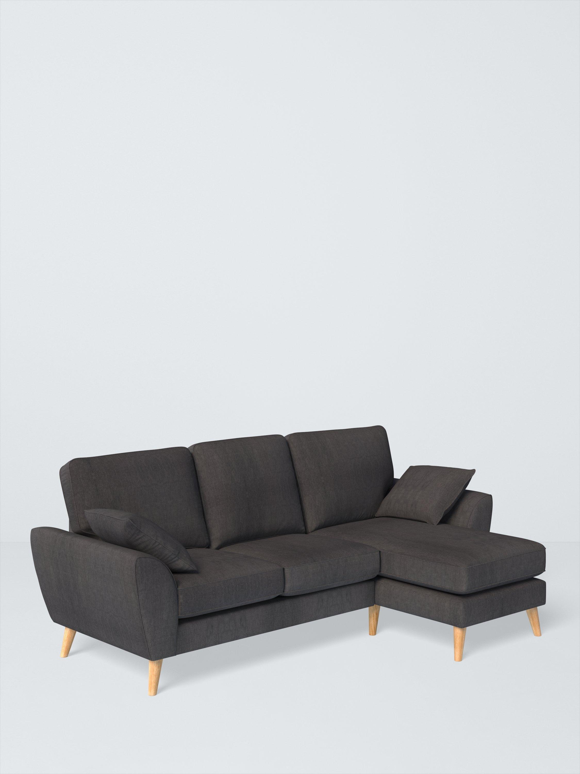 Ambleside Range, John Lewis Easy Clean Chunky Chenille Plain Fabric, Charcoal, Price Band C