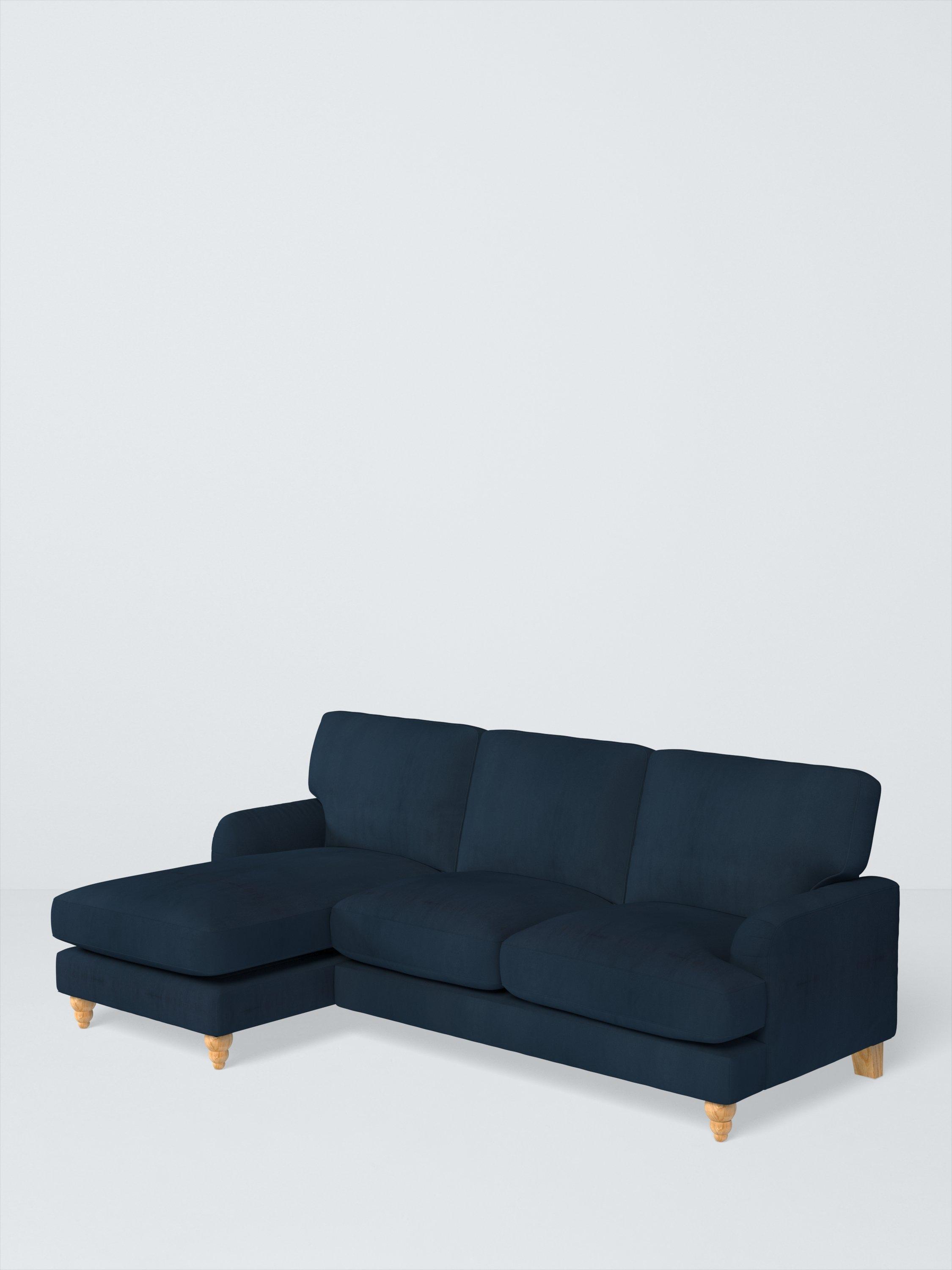 Clover Range, John Lewis Easy Clean Plush Velvet Fabric, Navy, Price Band B
