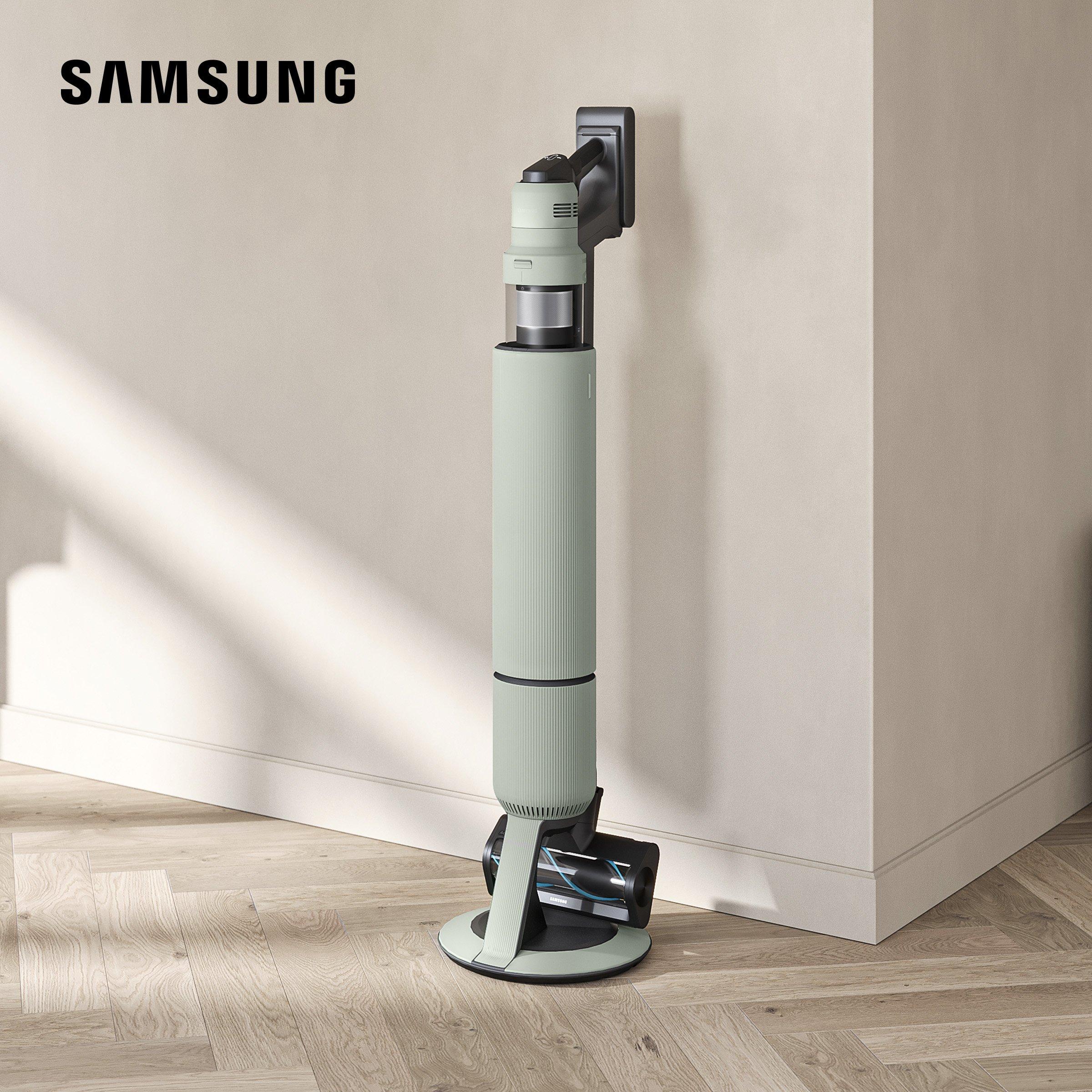 samsung vacuum cleaner against the wall