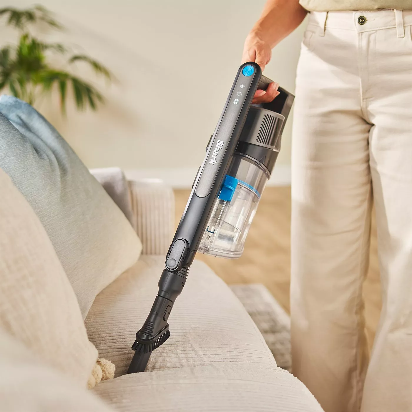 man using a vaccum cleaner