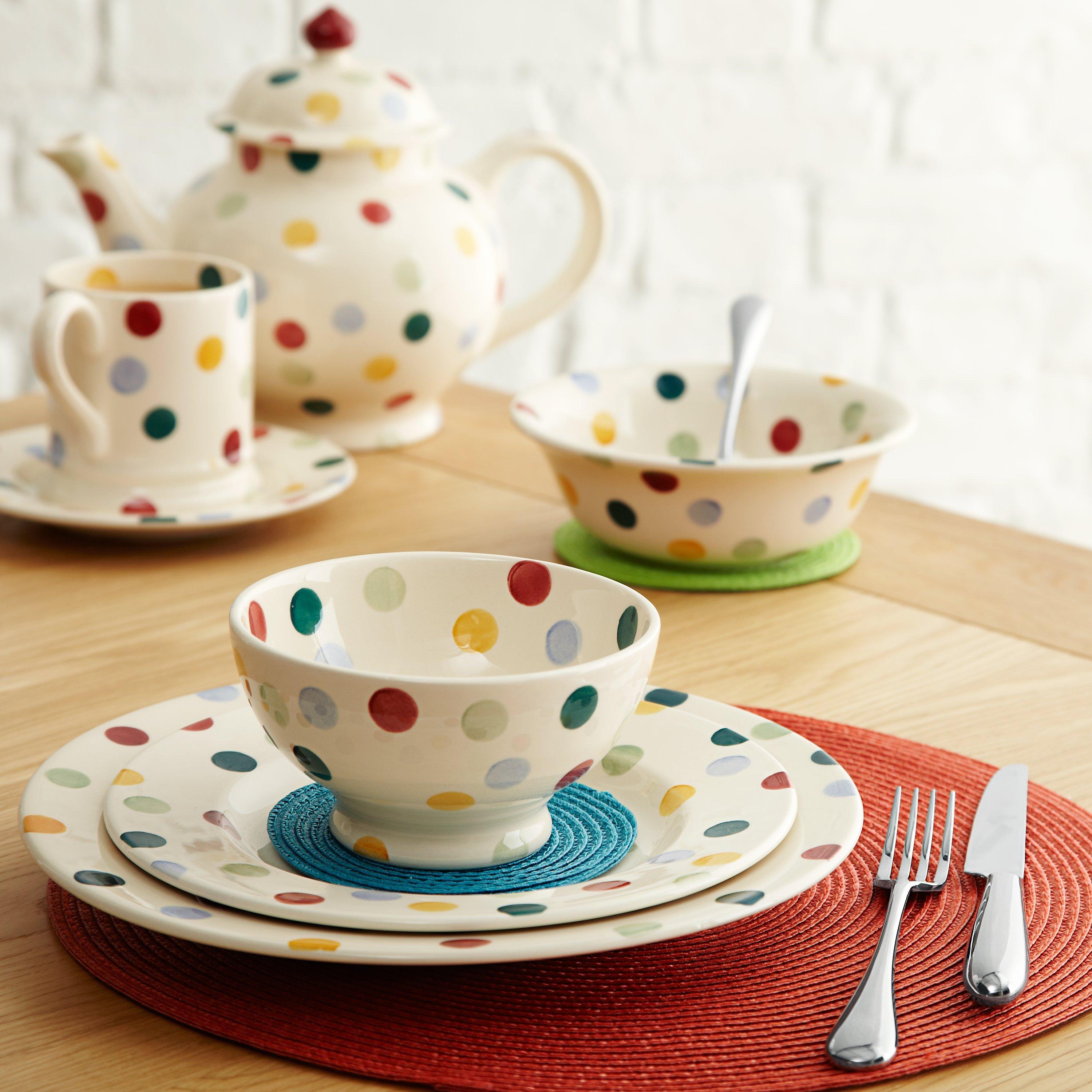 Polka dot dinner plates hotsell