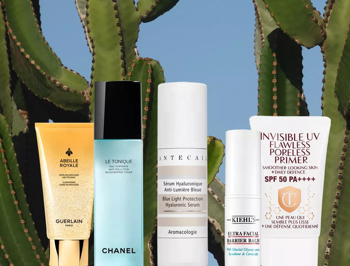 collection of skincare products