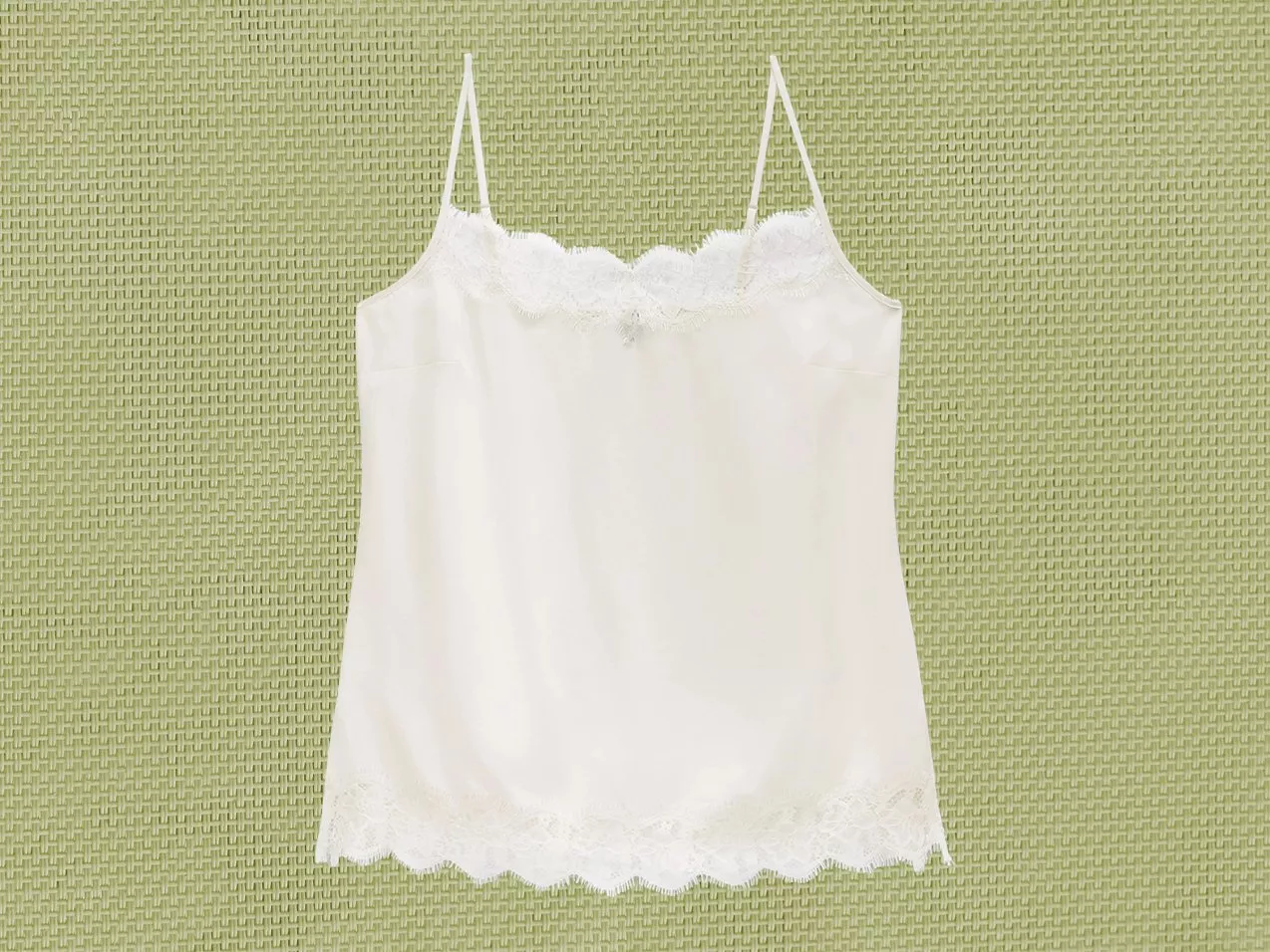 John Lewis Pure Silk Lace Trim Cami Top