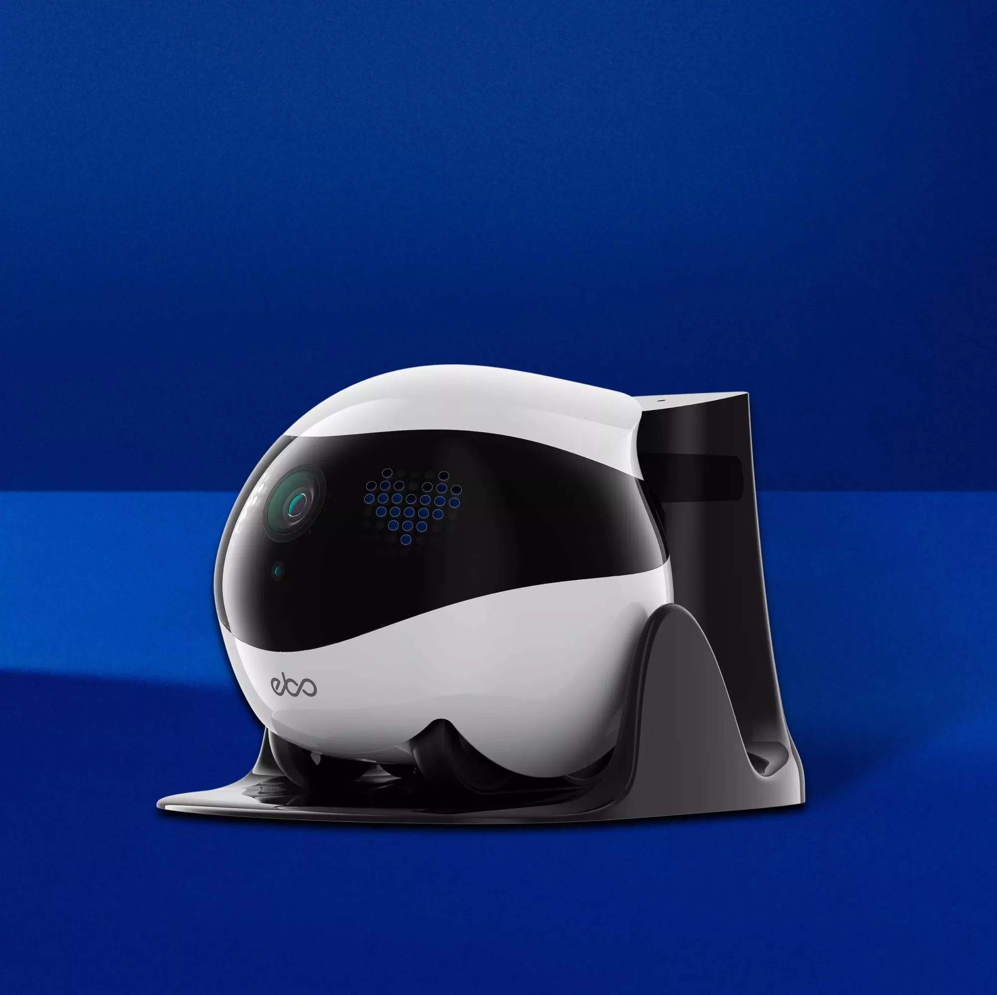 Enablock EBO Air 2 Pet Companion Robot on a blue background