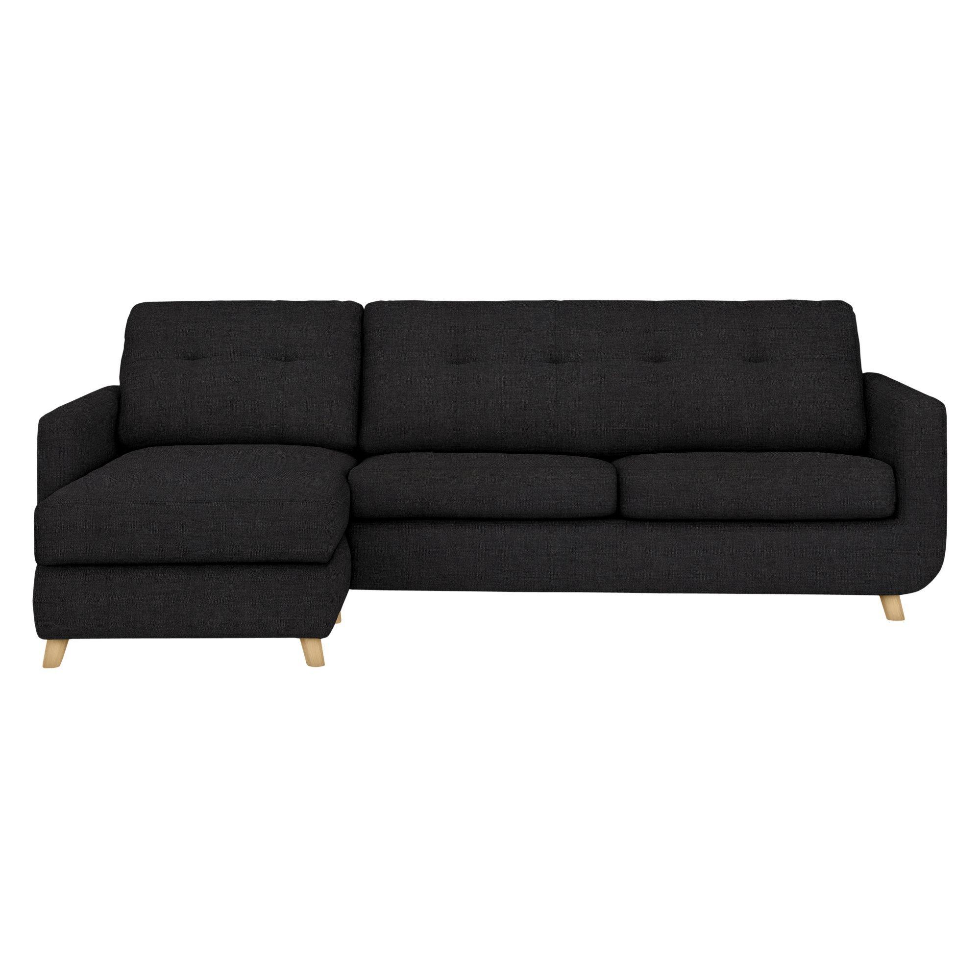 Barbican Range, John Lewis Easy Clean Chunky Chenille Plain Fabric, Charcoal, Price Band C