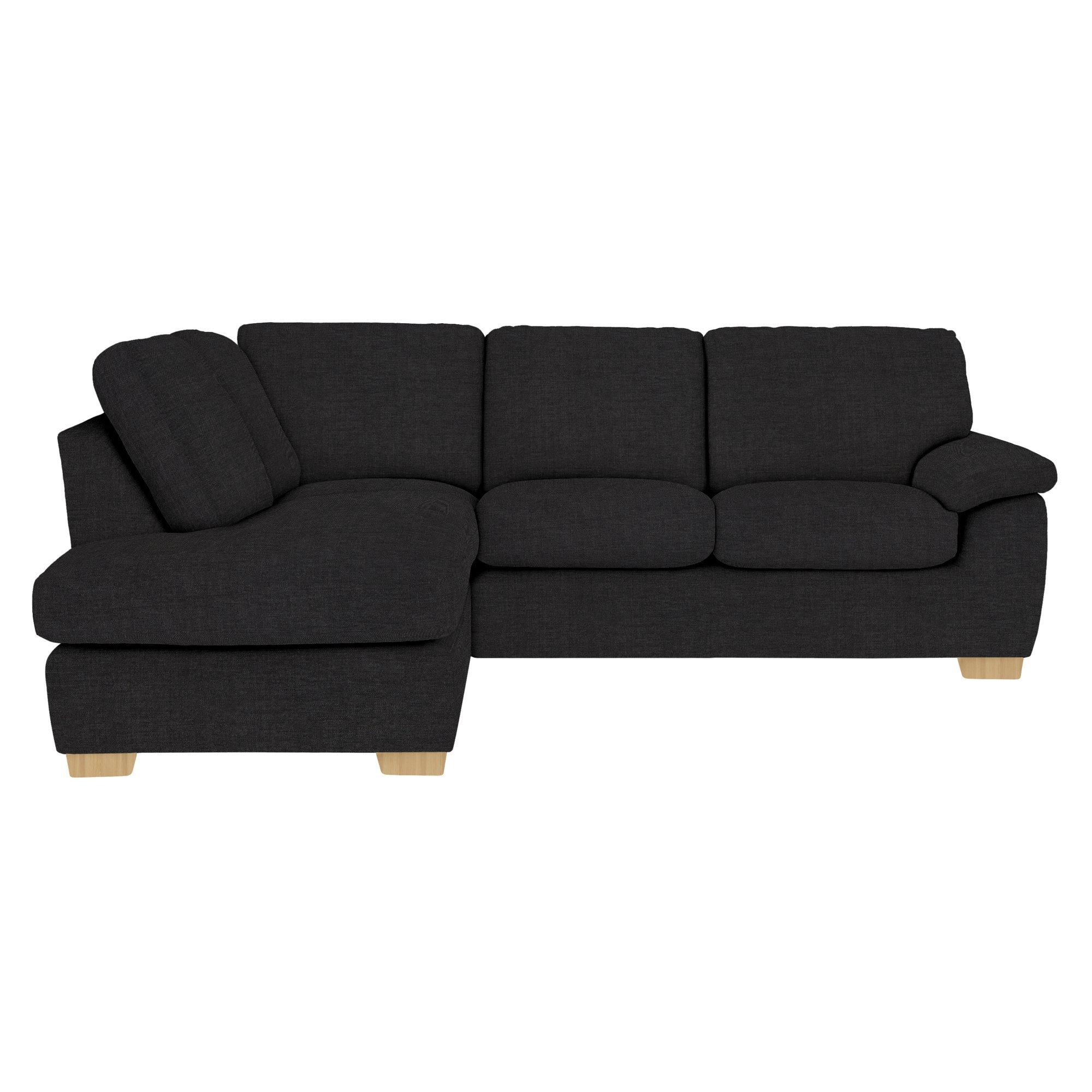 Camden Range, John Lewis Easy Clean Chunky Chenille Plain Fabric, Charcoal, Price Band C