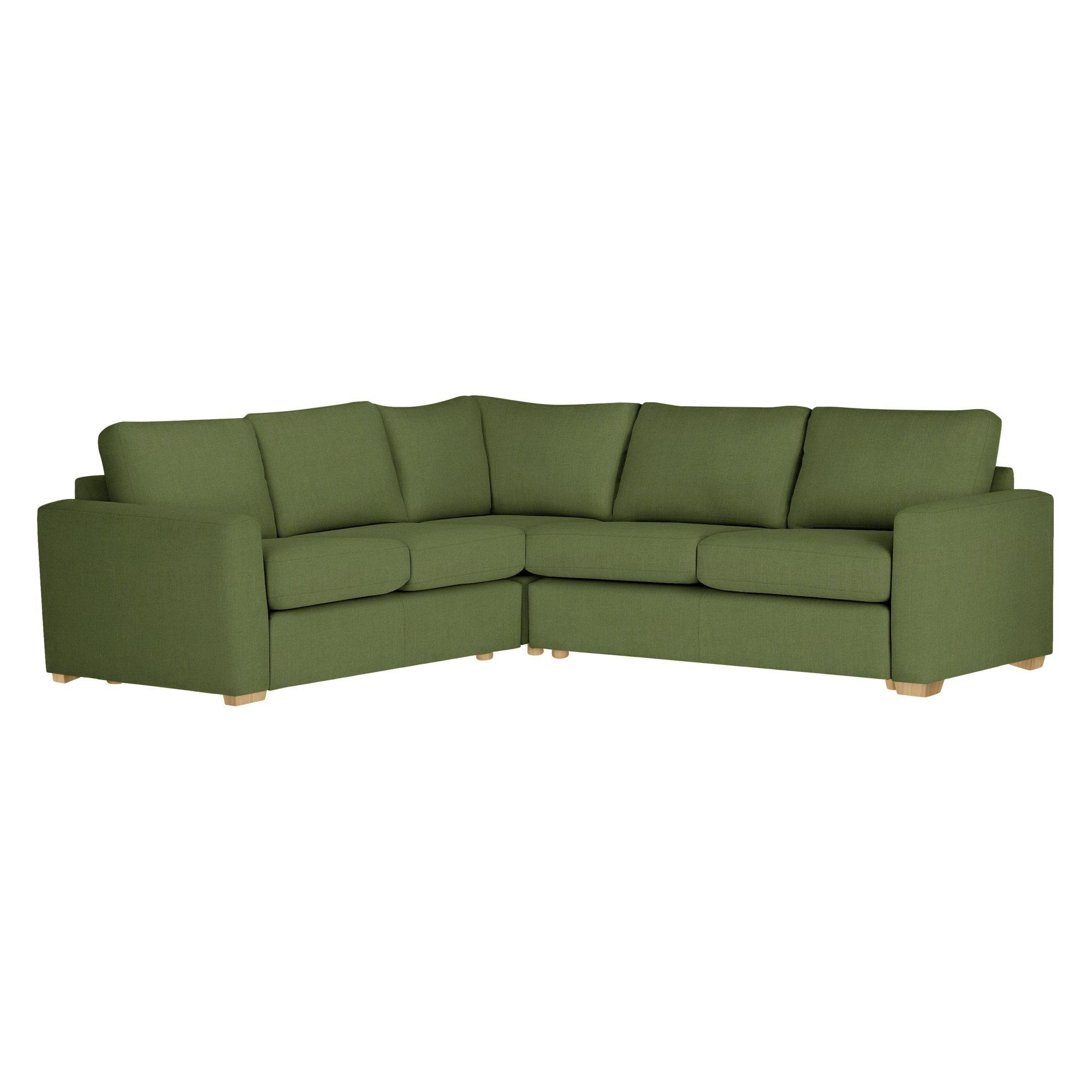 Oliver II Range, John Lewis Relaxed Linen Plain Fabric, Olive Green, Price Band B