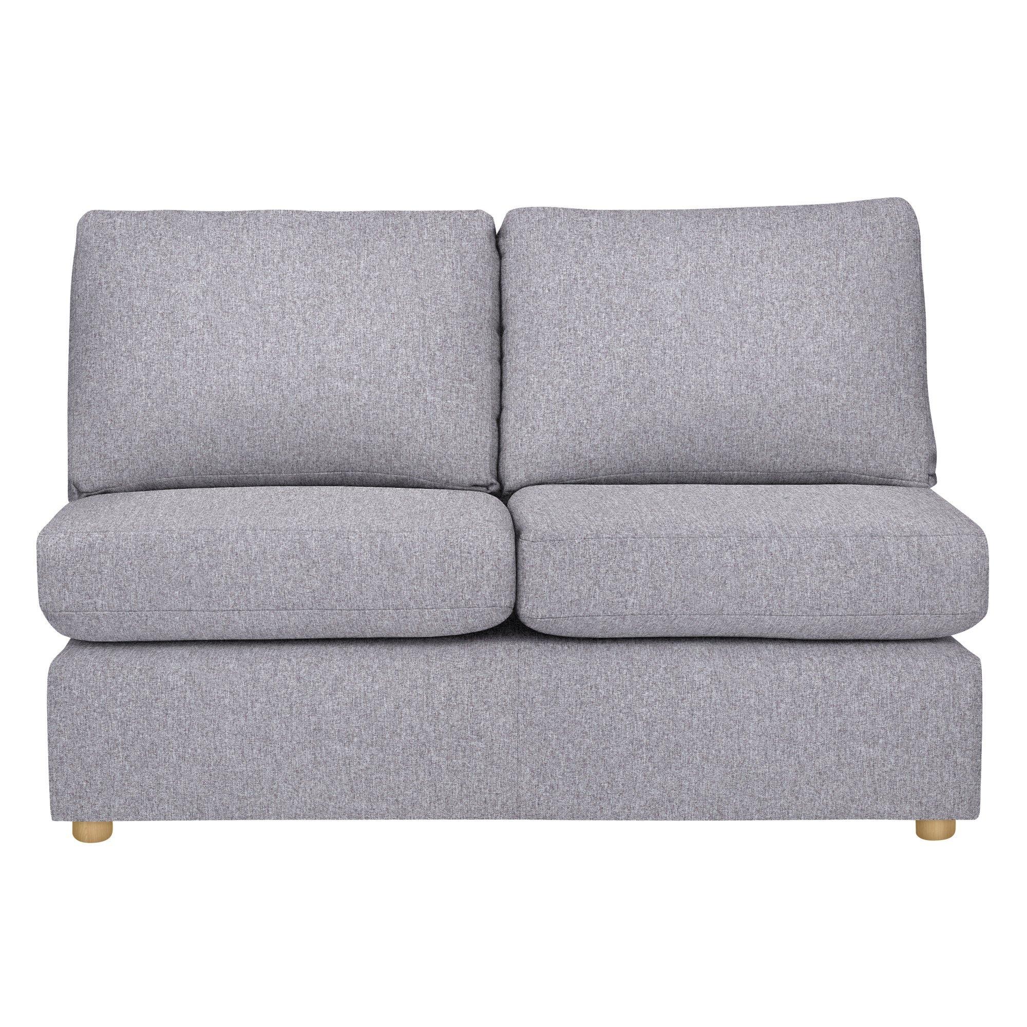 Two seater sofa without arms sale