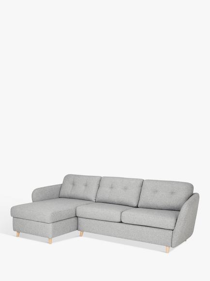 John Lewis Arlo 5+ Seater LHF Chaise with Storage Sofa Bed, 