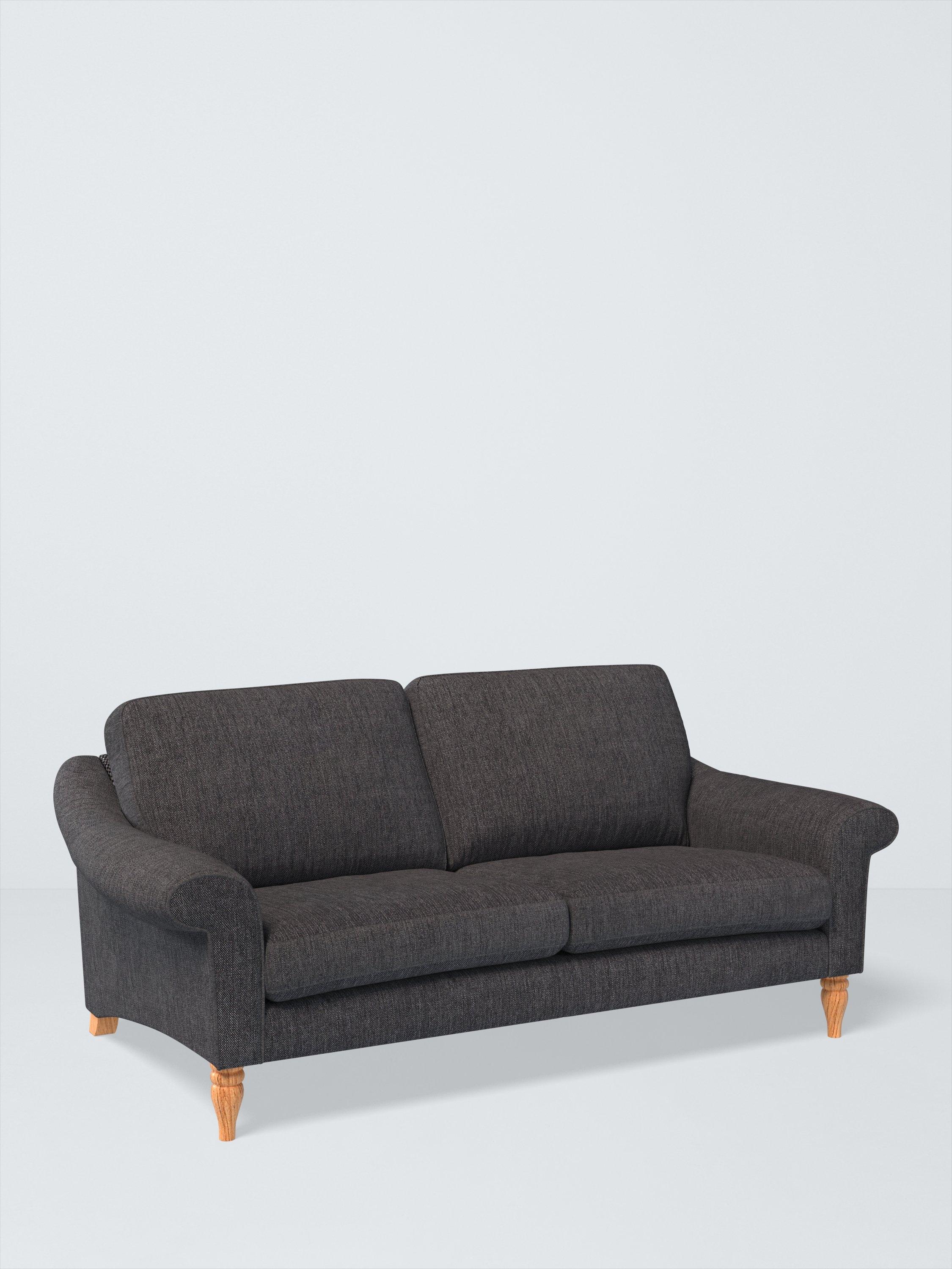 Camber Range, John Lewis Easy Clean Chunky Chenille Plain Fabric, Charcoal, Price Band C