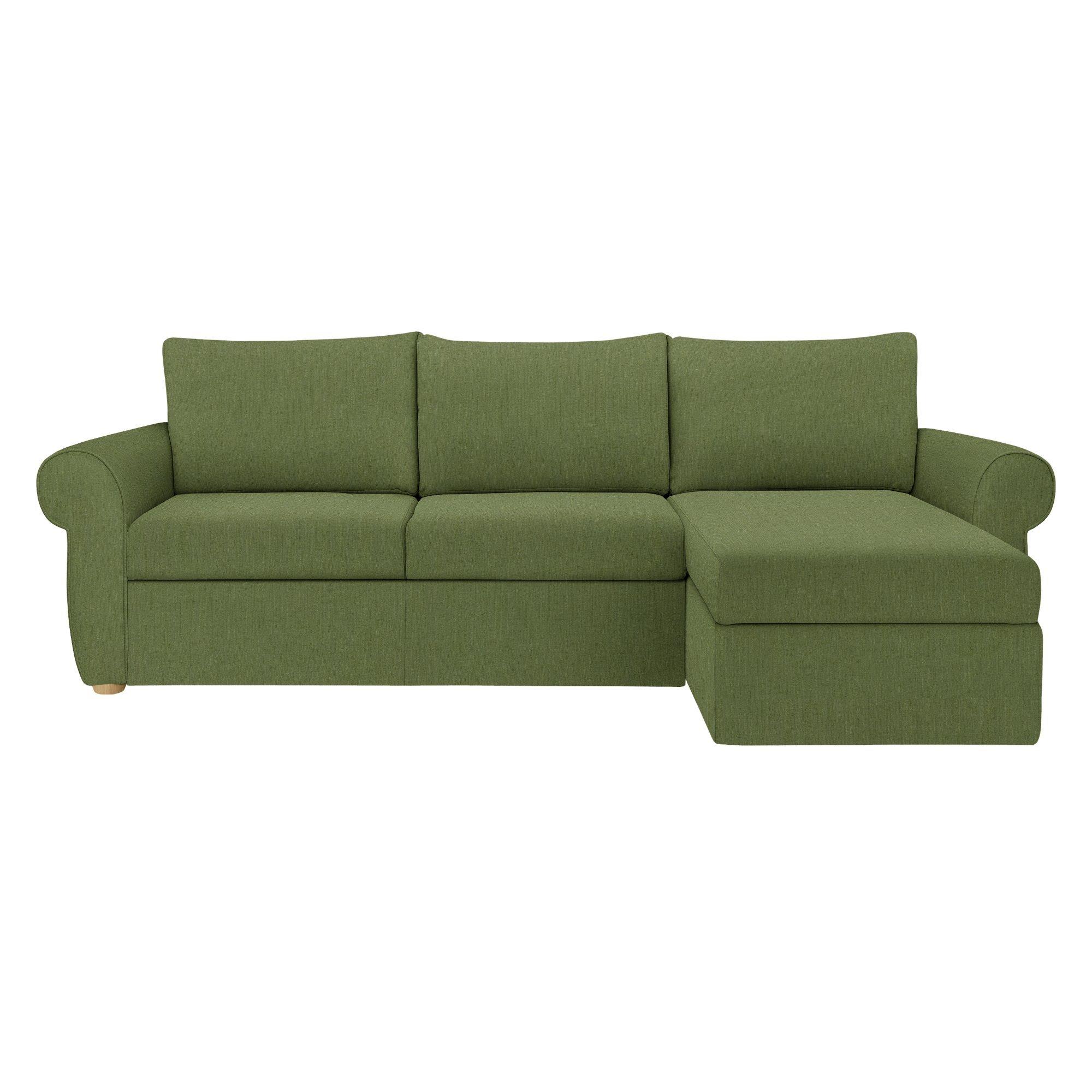 Sansa Range, John Lewis Relaxed Linen Plain Fabric, Olive Green, Price Band B