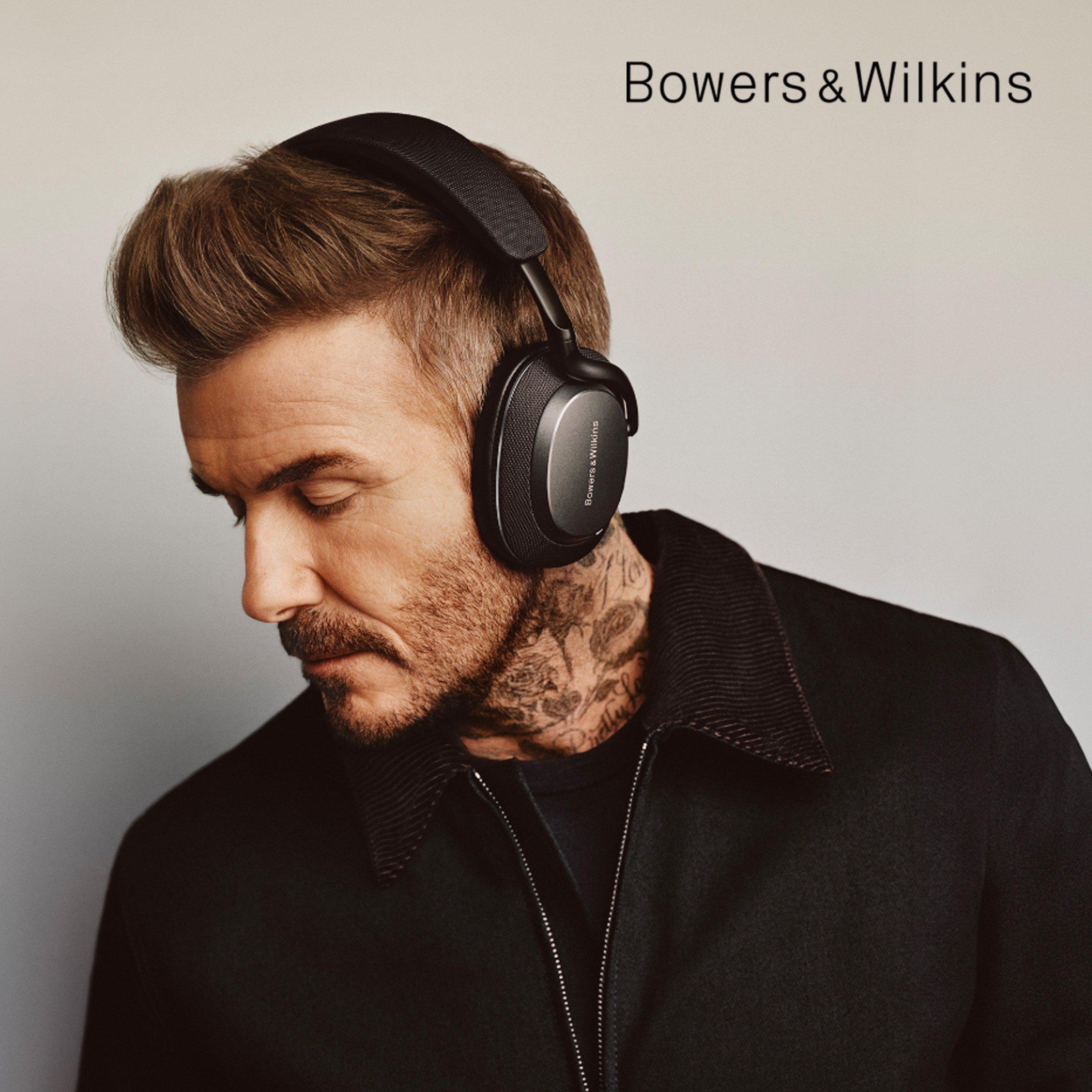 david beckham wearing B&W Headphones
