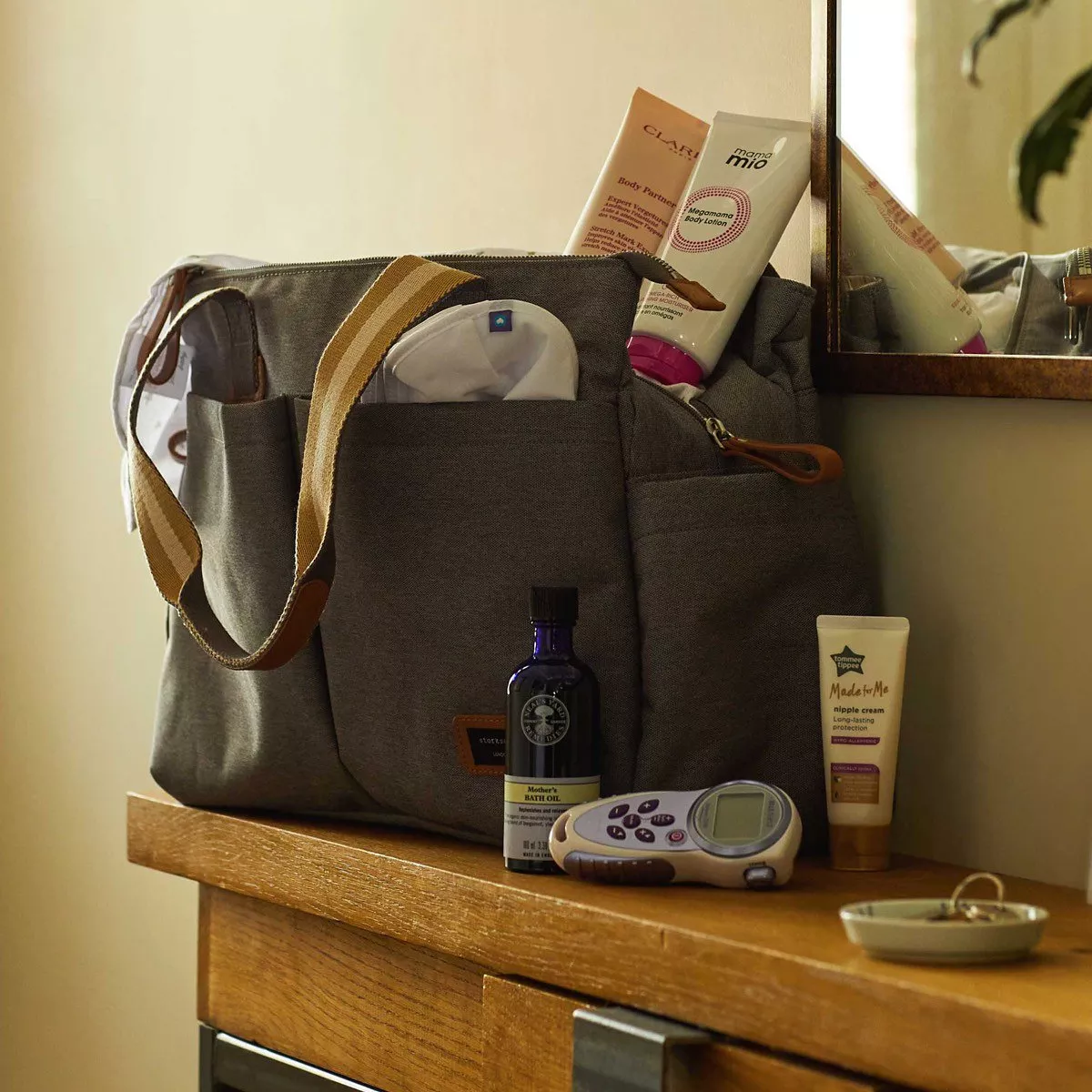 baby toiletries in a bag