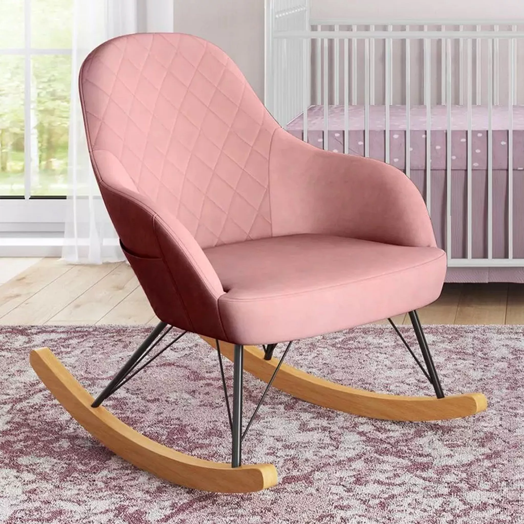 pink rocking chair