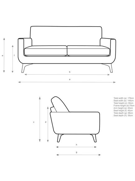 John Lewis Barbican Medium 2 Seater Sofa, Light Leg - view 2, Aqua Clean Connie Grey