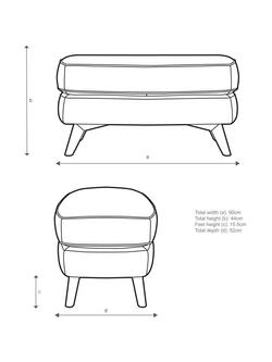 John Lewis Barbican Rectangular Footstool - view 2, 
