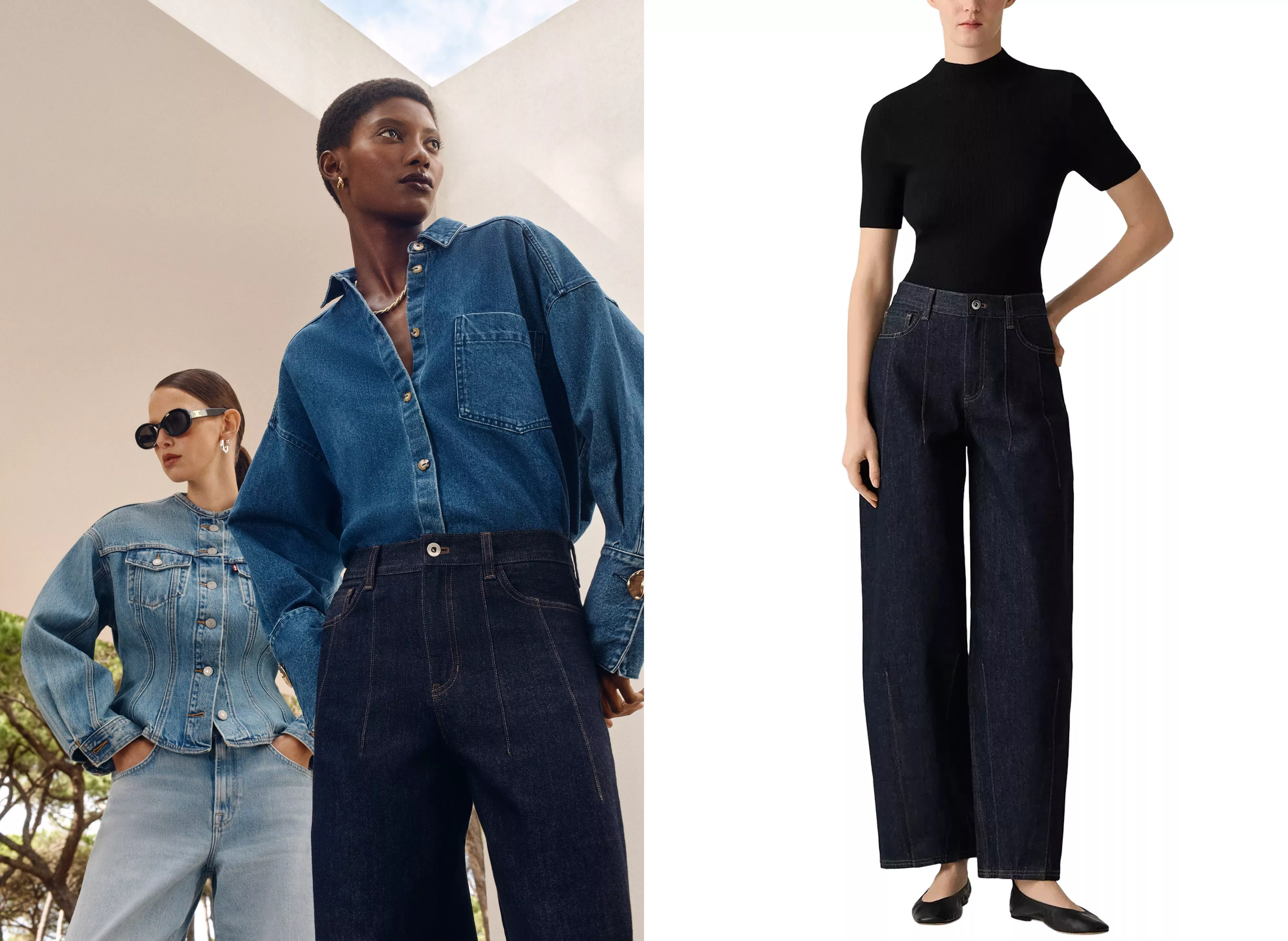 Theory High Rise Relaxed Darted Jeans