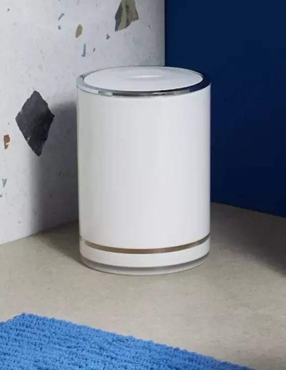White bathroom bin 