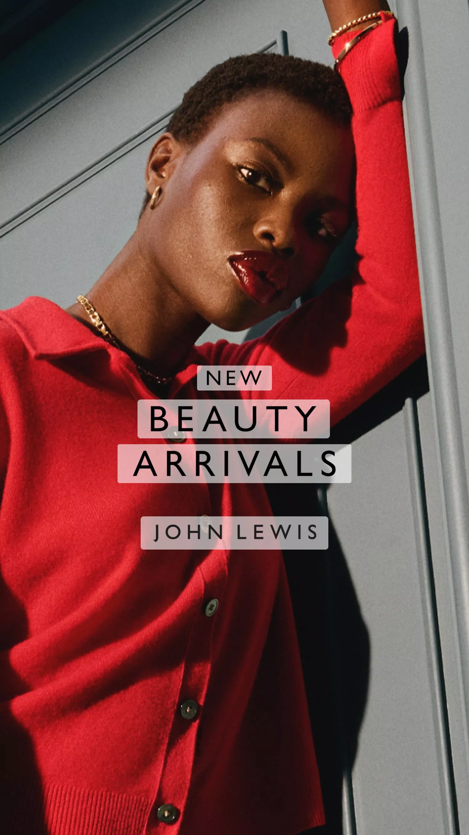 Close up of female model