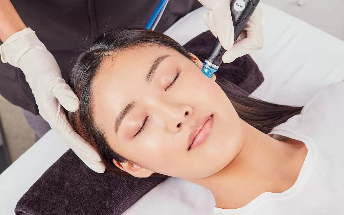 Woman receiving a beauty treatment