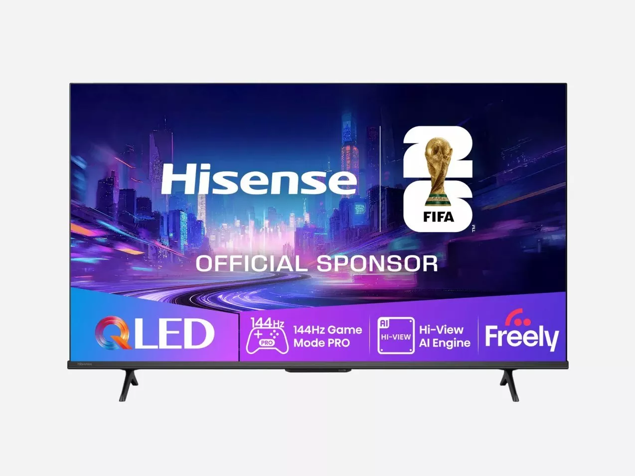 Hisense 43E7QTUK PRO (2025) QLED HDR 4K Ultra HD Smart TV, 43 inch, Black