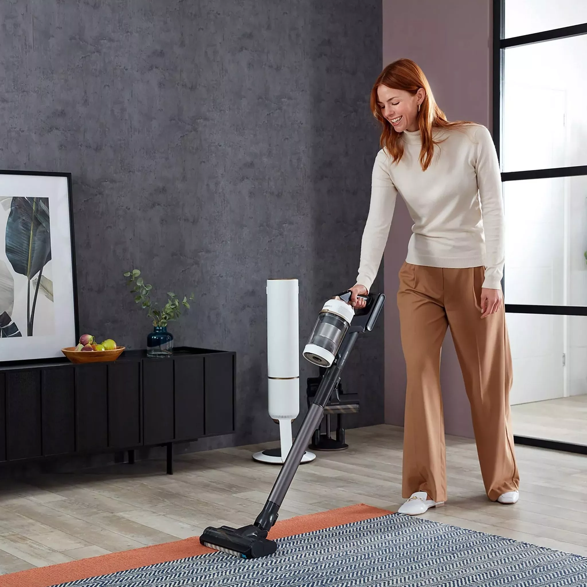 silver vaccum on a grey background