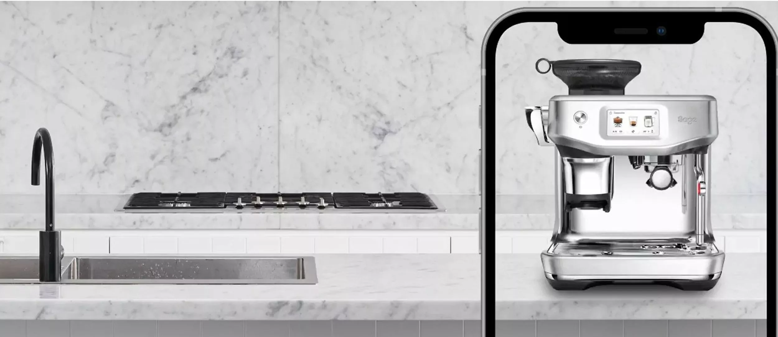 Coffee machine on a phone camera