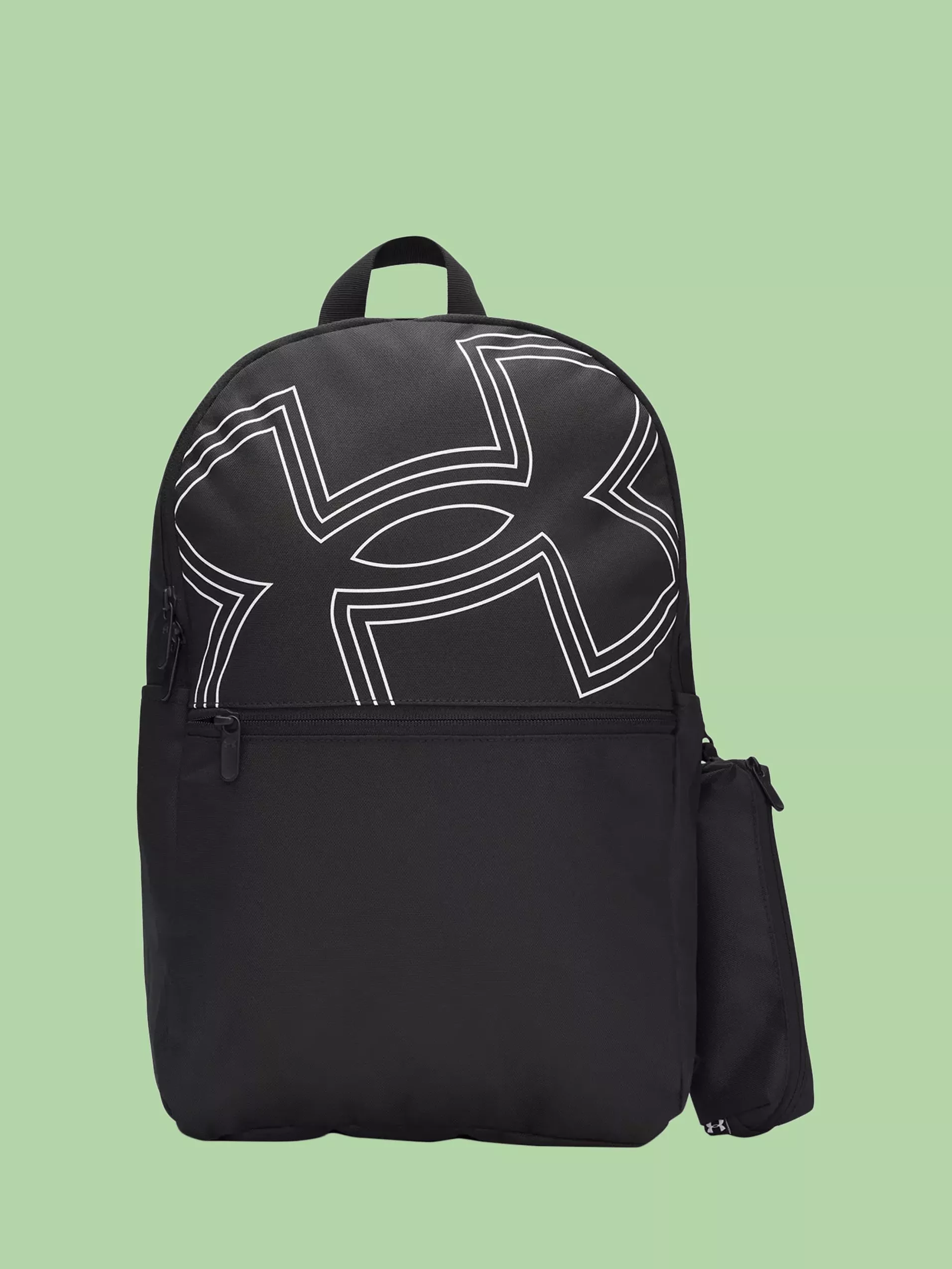 Under Armour Kids' Essential Printed Backpack on a green background