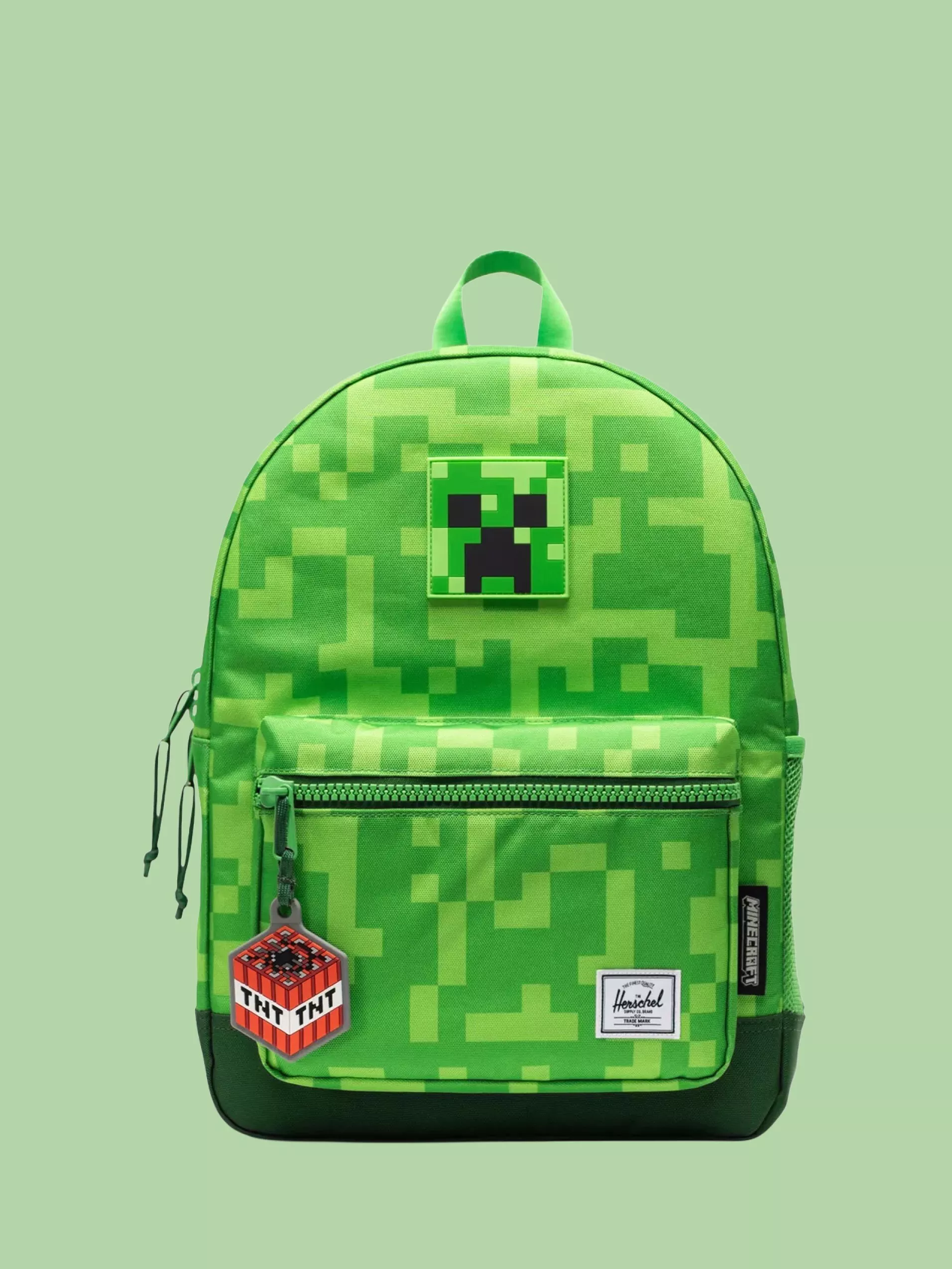 Herschel . Heritage™ Kids' x Minecraft Backpack, Creeper on a green background