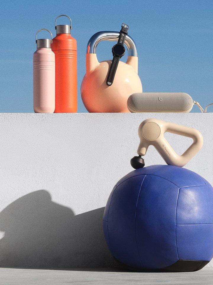 Selection of sports equipment and accessories