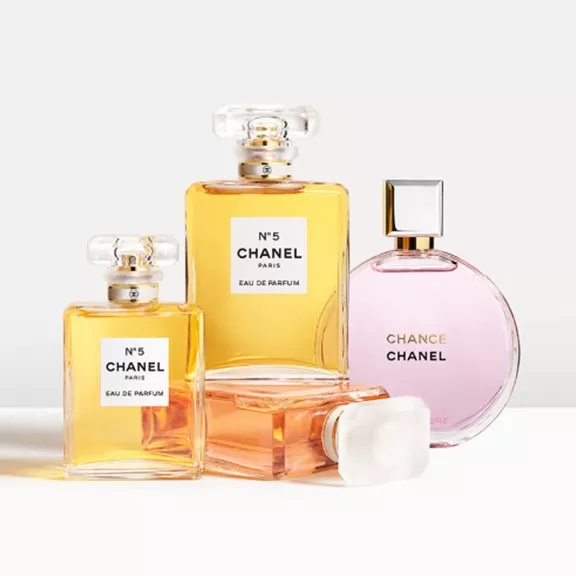 collection of chanel womens fragrance products
