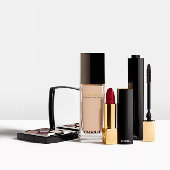 collection of chanel makeup products