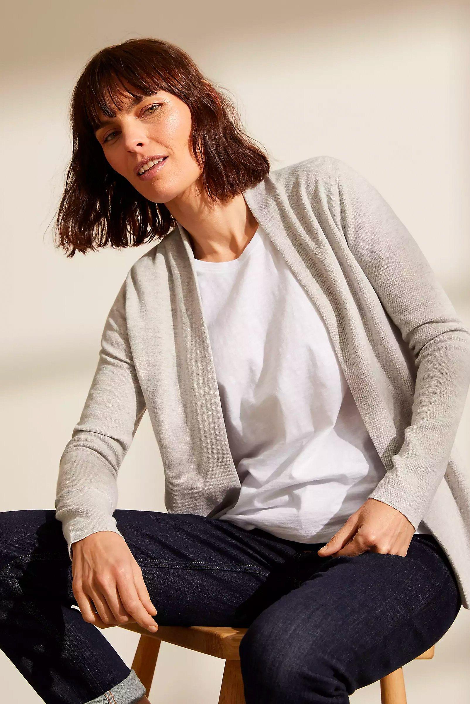 John Lewis Edge Cardigan in Light Grey, £29